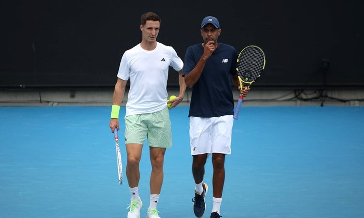 Joe Salisbury and Rajeev Ram in the third round of the Australian Open