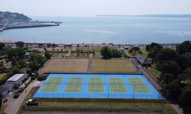 Newly refurbished Abbey Park tennis courts