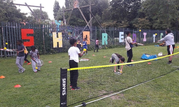 Junior tennis session in Shoreditch