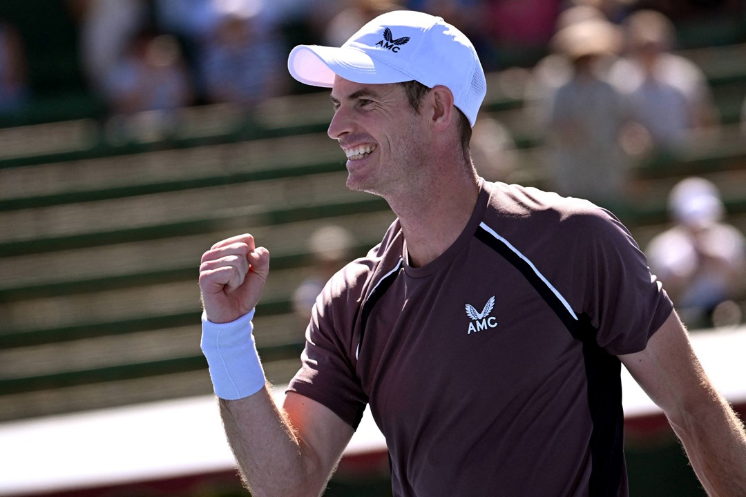Andy Murray with a fist pump at the Kooyong Classic