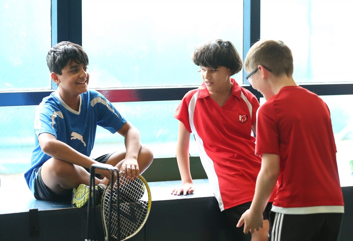 Junior players chat at disability session in Gosling.jpg