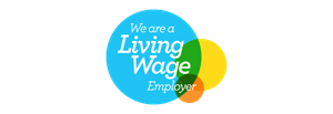 'We are a living wage employer' logo