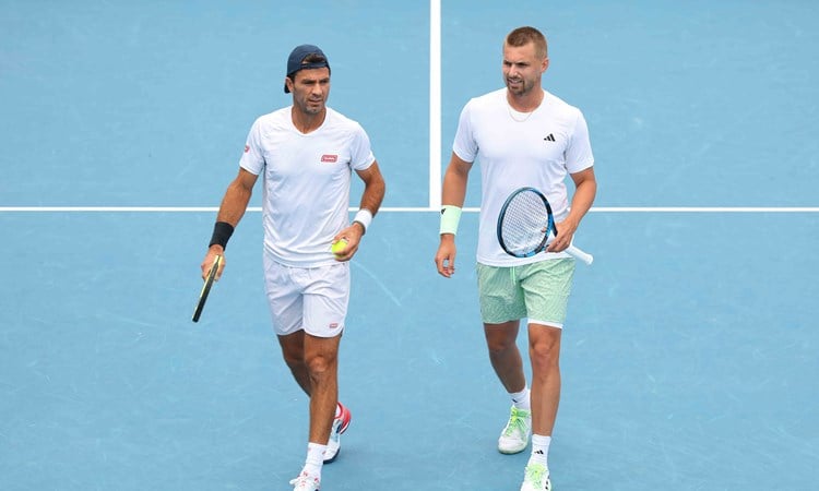 Lloyd Glasspool and Jean-Julien Rojer competing at the Australian Open