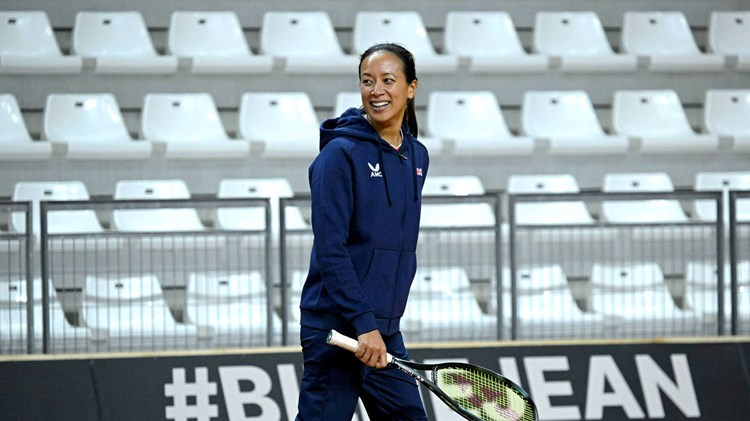 Anne Keothavong at the Billie Jean King Cup in France