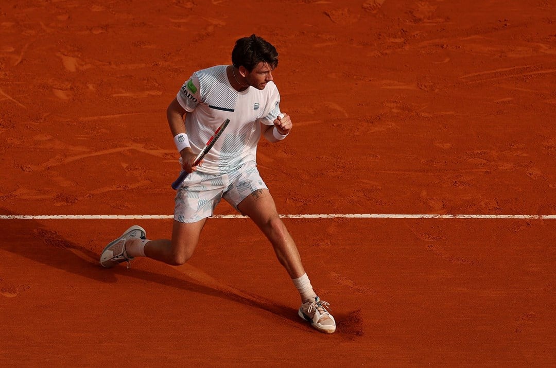 Cam Norrie fist pumps at the Monte Carlo Masters