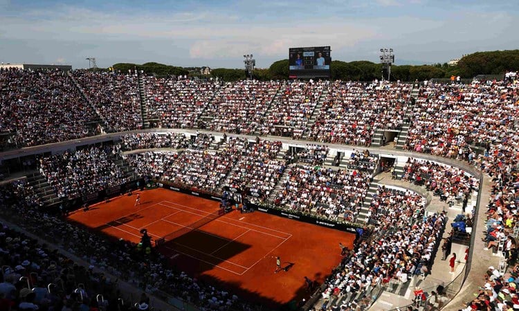 Centre court at the Italian Open