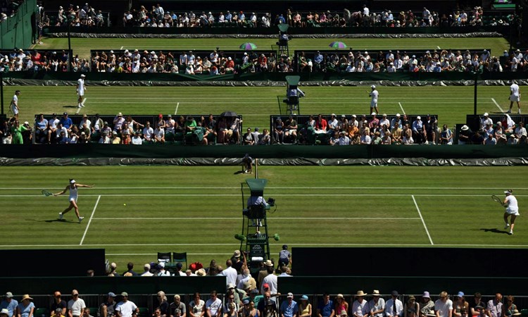 Outside courts at Wimbledon 2023