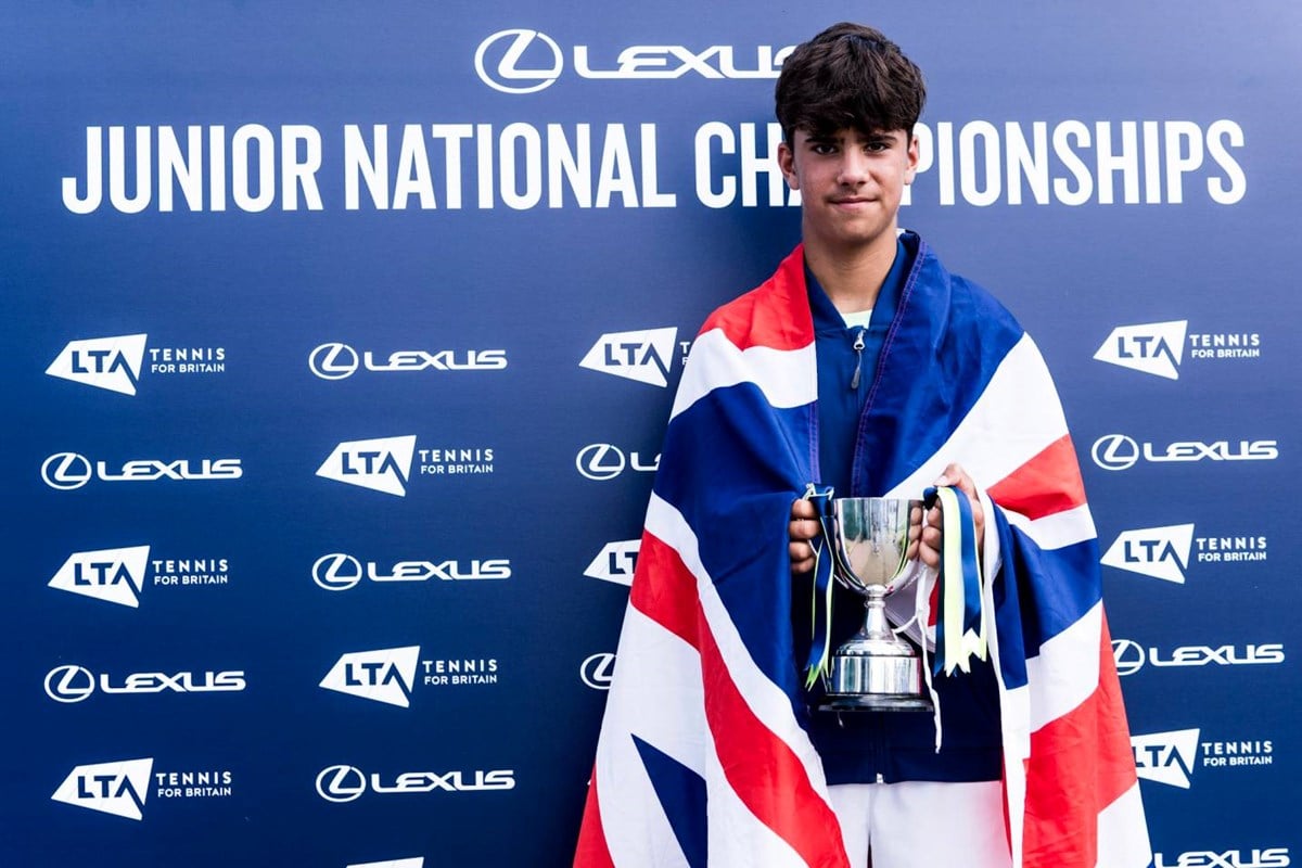 14U Lexus Junior National Championships boys' singles champion Niall Pickerd