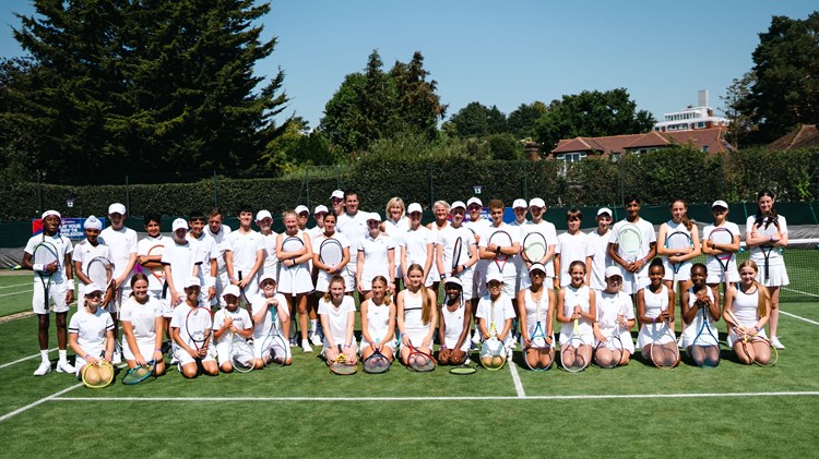 The competitors at the Play Your Way to Wimbledon finals