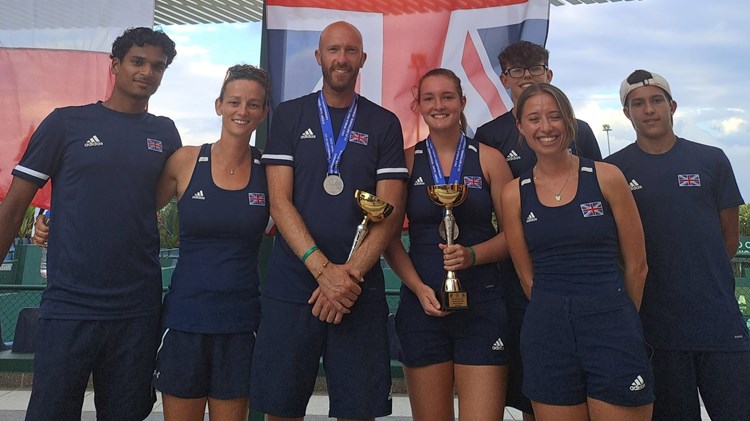 The Great Britain team at the World Deaf Tennis Championships in Crete