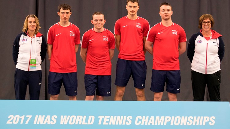 Great Britain's players and coaches, 2017 INAS World Tennis Championships