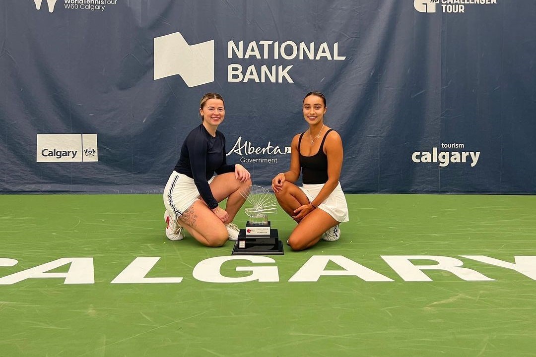 Sarah Beth Grey and Eden Silva with the W60 Calgary title