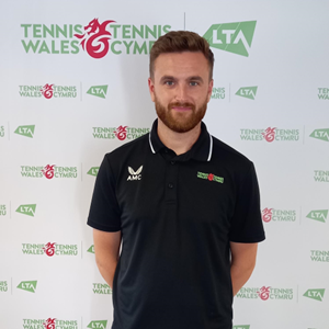 Matt posing for a picture at tennis wales