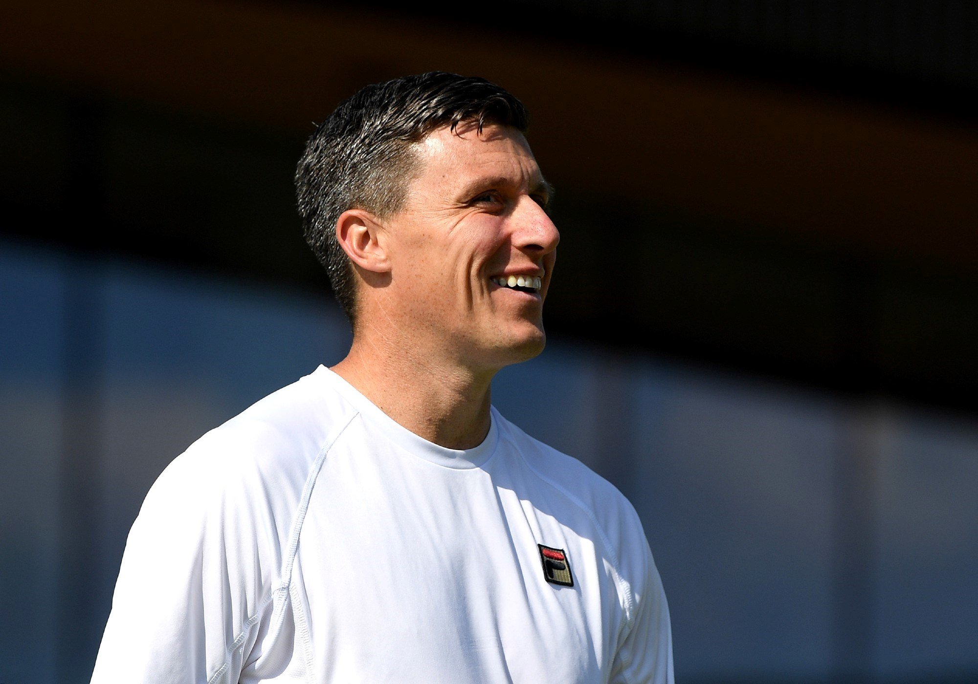 Ken Skupski of Great Britain, smiling