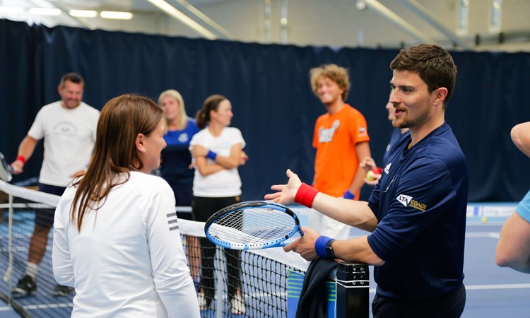 LTA coach with player 