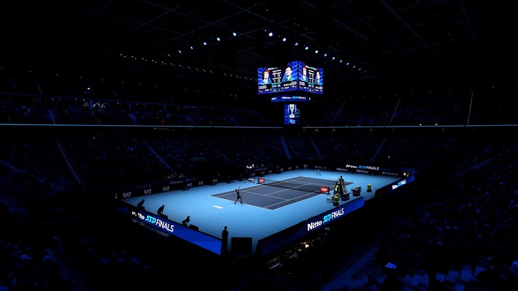 A general view inside the court during the Men's Single's Final between Alexander Zverev of Germany and Daniil Medvedev of Russia during Day Eight of the Nitto ATP World Tour Finals at Pala Alpitour on November 21, 2021