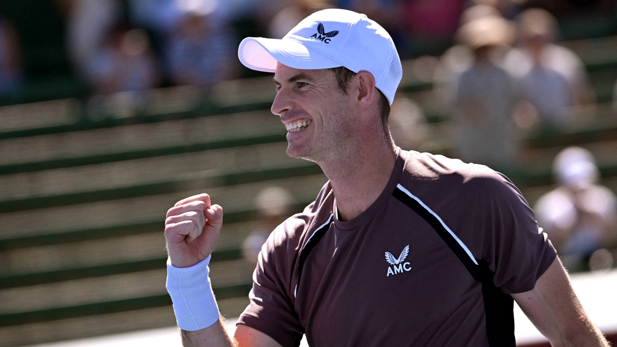 Andy Murray with a fist pump at the Kooyong Classic