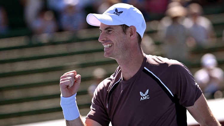 Andy Murray with a fist pump at the Kooyong Classic