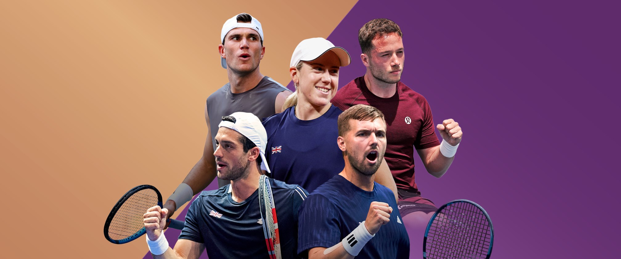 LTA Player of the Year winners for 2025 - Jack Draper, Sonay Kartal, Julian Cash, lloyd Glasspool and Alfie Hewett