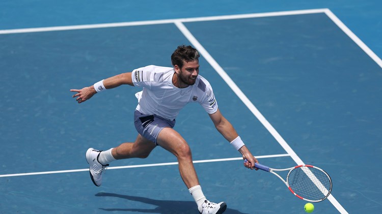 Cam Norrie in action during the second round at the Australian Open