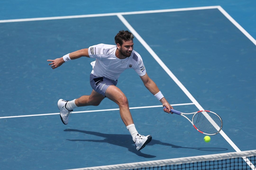 Cam Norrie in action during the second round at the Australian Open