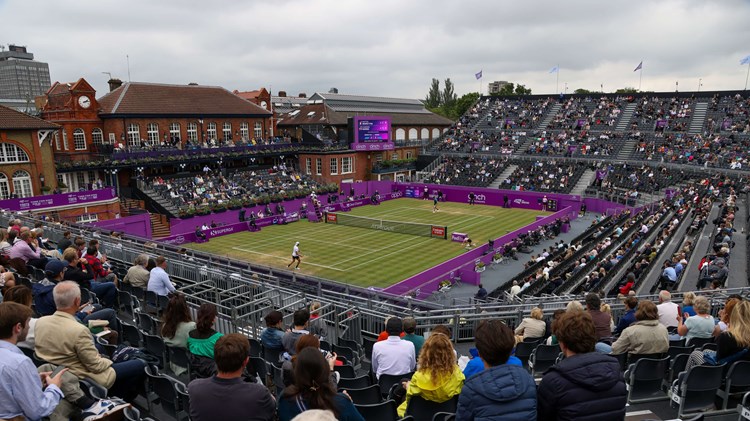 A general view of centre court during Day 7 of The cinch Championships at The Queen's Club on June 20, 2021