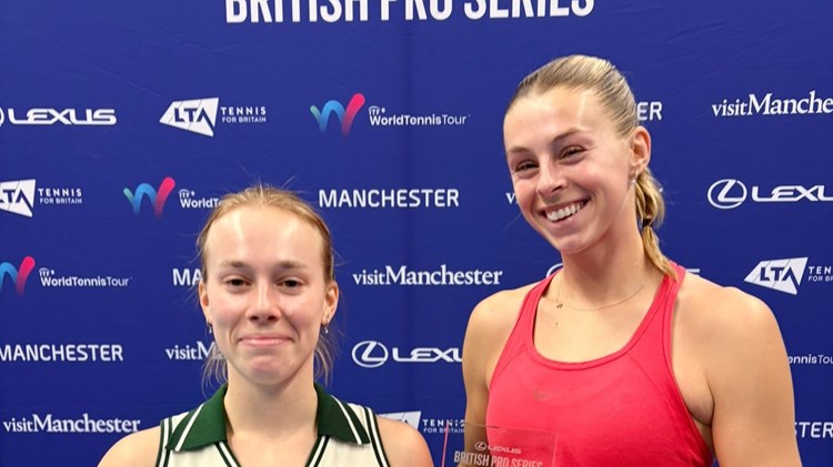 Lexus British Pro Series Manchester doubles champions Alicia Dudeney and Elena Malygina