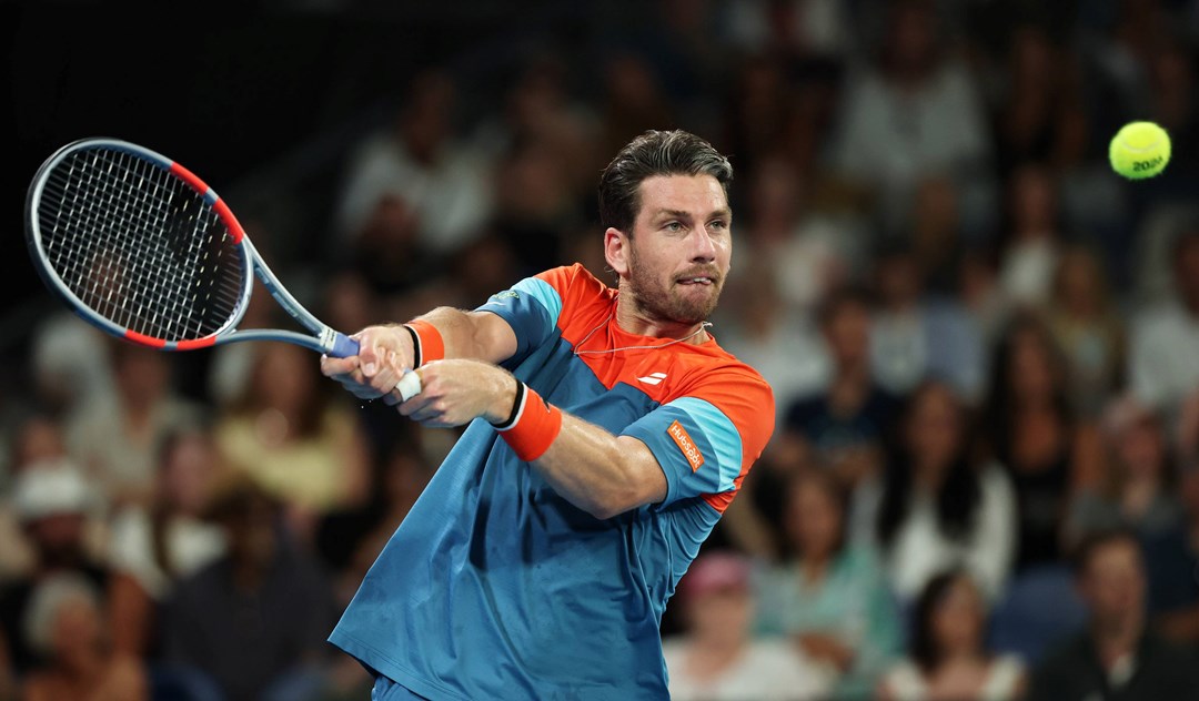 Cam Norrie hitting a backhand against Alexander Zverev in the third round of the 2026 Australian Open