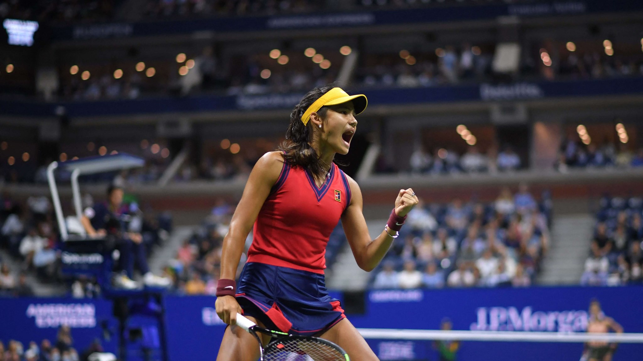 Emma Raducanu US Open fist pump