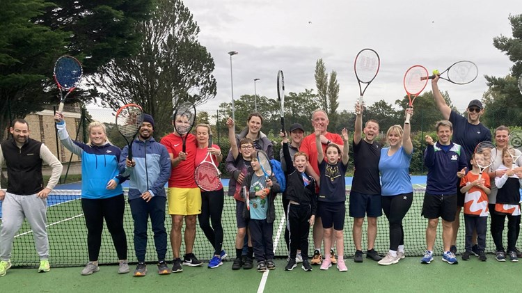 Players cheering at Stanley Park tennis courts in Blackpool