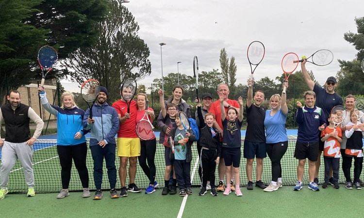 Players cheering at Stanley Park tennis courts in Blackpool