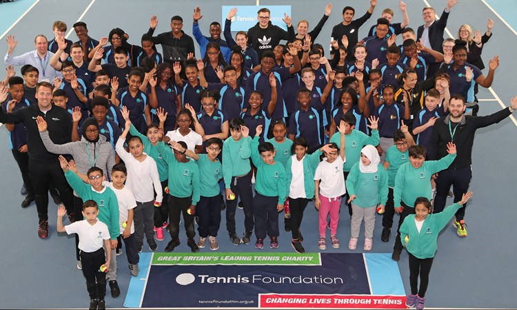 Tennis Foundation group of kids