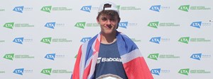 Hugo Coquelin with his trophy at the Junior National Tennis Championships