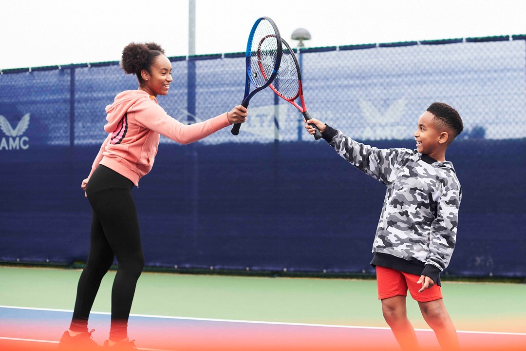 Kids celebrating on court