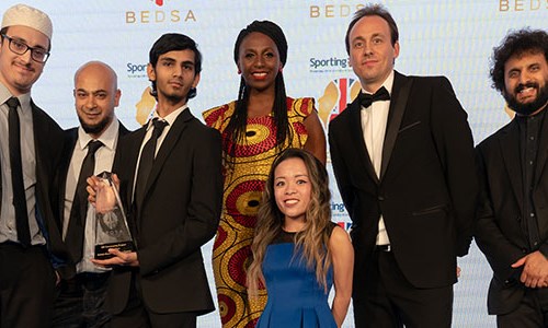 Ruhel Ahmed poses at The British Muslim Heritage centre after winning the SERVES community tennis project of the year