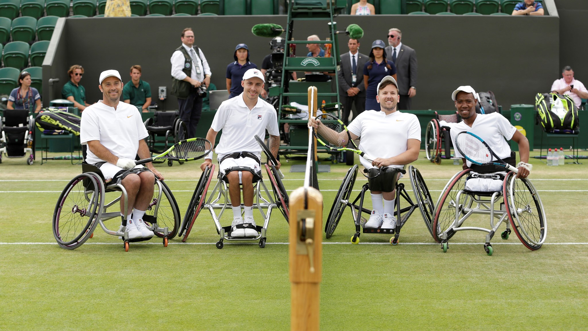 Quad wheelchair exhibition match at Wimbledon 2018