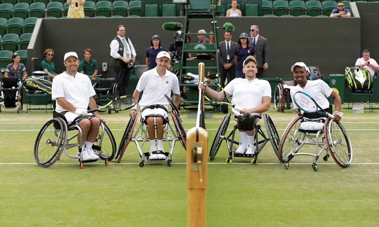 Quad wheelchair exhibition match at Wimbledon 2018