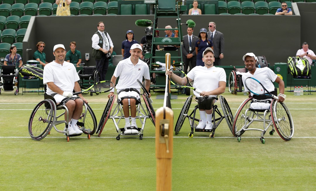 Quad wheelchair exhibition match at Wimbledon 2018