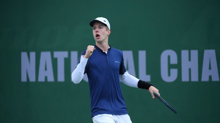 Defending champion Will Jansen at the 2022 18U Junior National Championships