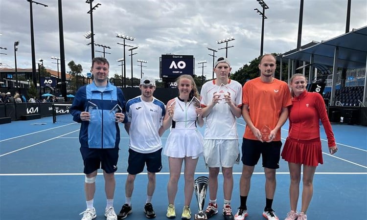 The British Learning Disability and Visually Impaired tennis players holding titles at the Australian Open