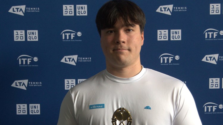 Dahnon Ward with a trophy at the Bolton Indoor International