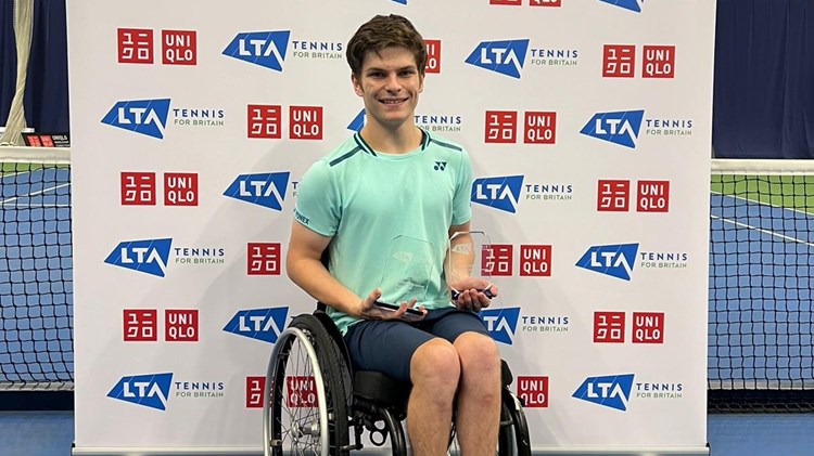 Greg Slade with the Bolton Indoor ITF 3 title