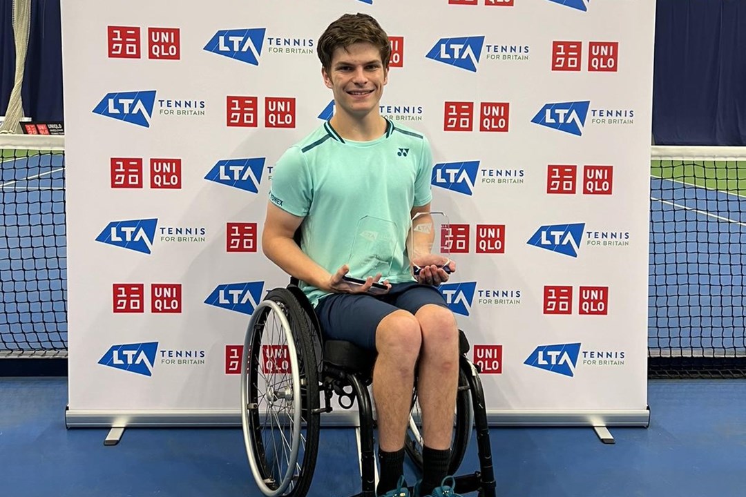 Greg Slade with the Bolton Indoor ITF 3 title