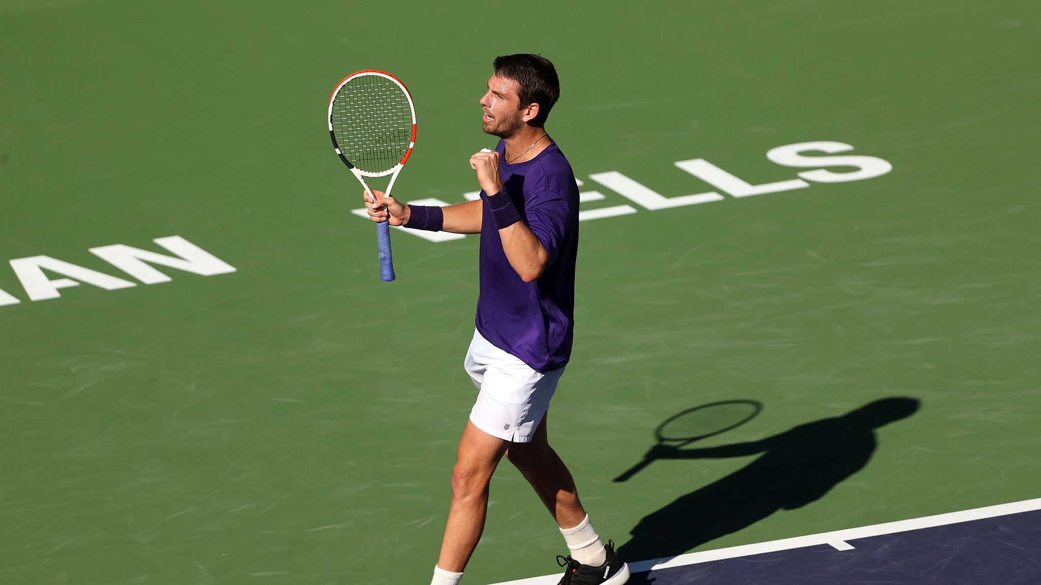 Cam Norrie celebrating a victory at the 2021 Indian Wells