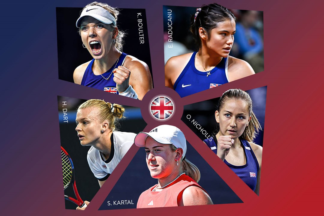 Katie Boulter, Emma Raducanu, Sonay Kartal, Harriet Dart and Olivia Nicholls announced for the 2025 GB Billie Jean King Cup team