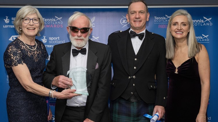 Dumbarton Tennis Club legend wins Lifetime Achievement at Tennis Scotland Awards