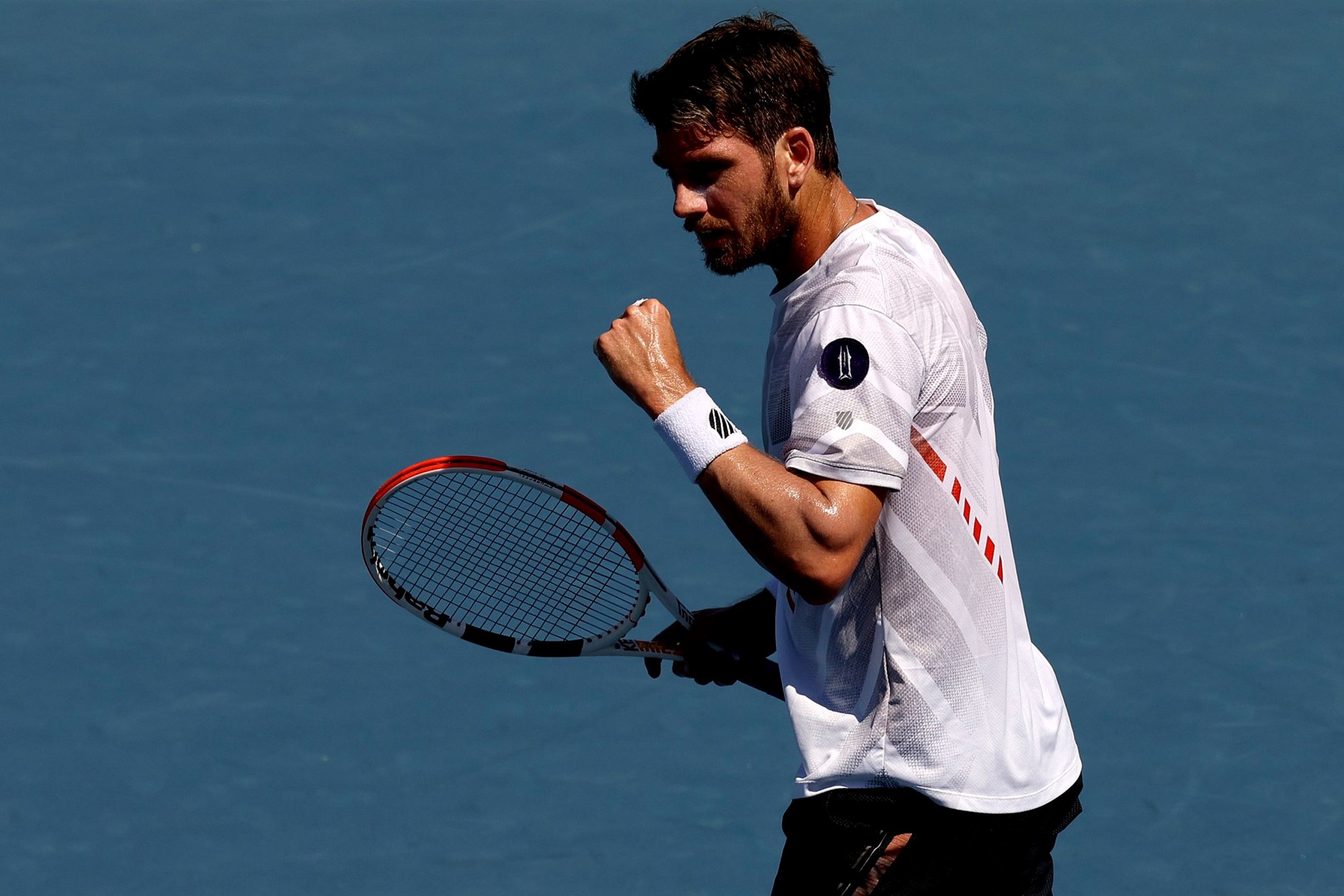 Cam Norrie celebrates with a fist pump in the third round of the Miami Open 2022