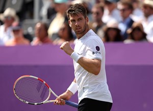 Cam Norrie clenching his fist on court at the cinch Championships