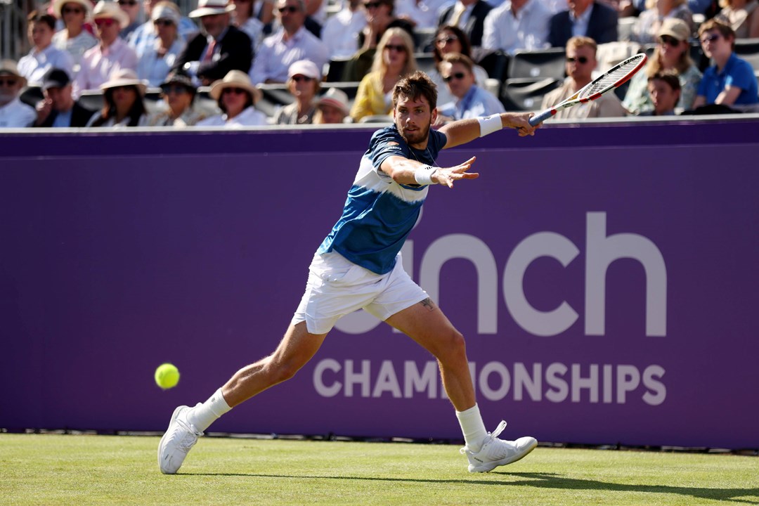 Cam Norrie prepares a forehand at the 2023 cinch Championships