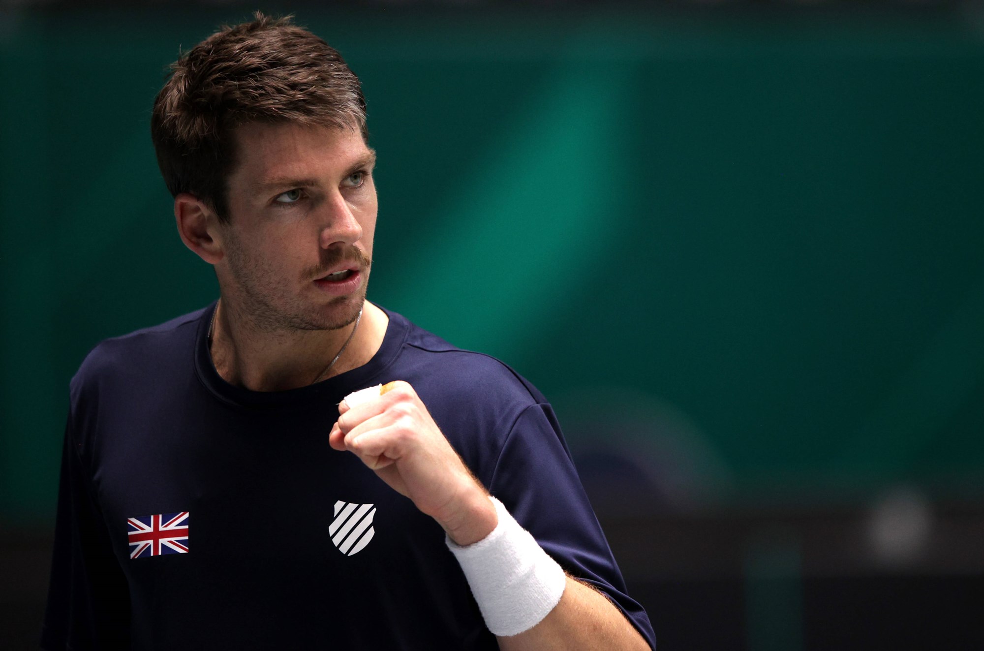 Cam Norrie representing Great Britain at the 2021 Davis Cup Finals